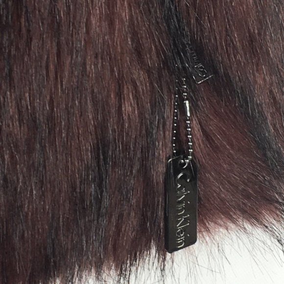 Calvin Klein Purple & Black Fur Vest - Picture 6 of 9